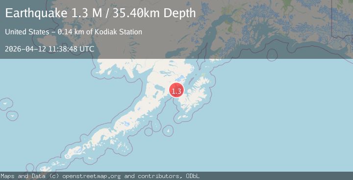 Map of Kodiak Island region, Alaska
