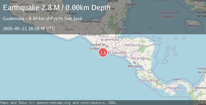 Map of offshore Guatemala