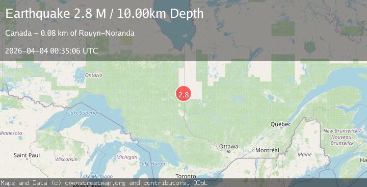 Map of Ontario, Canada