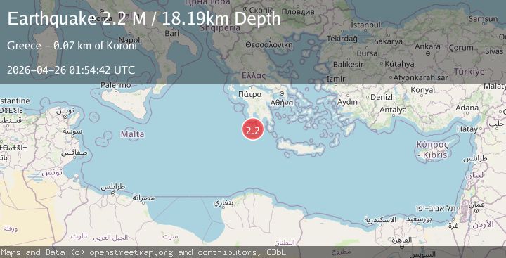 Map of Offshore southern Greece