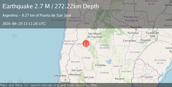 Map of Catamarca, Argentina