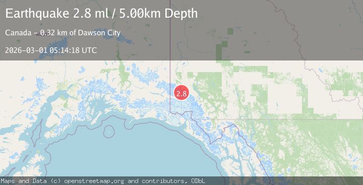 Map of Southern Yukon Territory, Canada