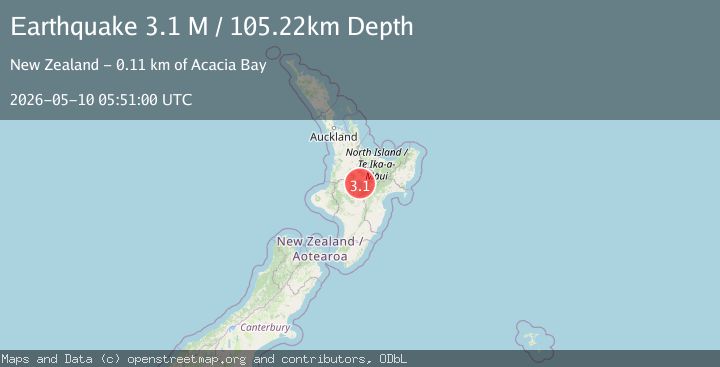 Map of Taupo District, New Zealand