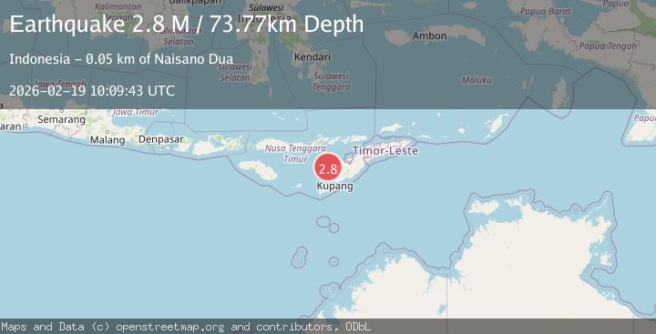 Map of Timor region, Indonesia
