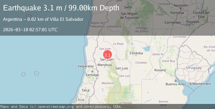 Map of San Juan, Argentina