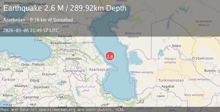 Map of Caspian Sea, offshore Azerbaijan
