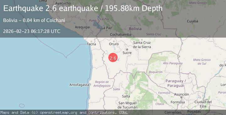 Map of Potosi, Bolivia
