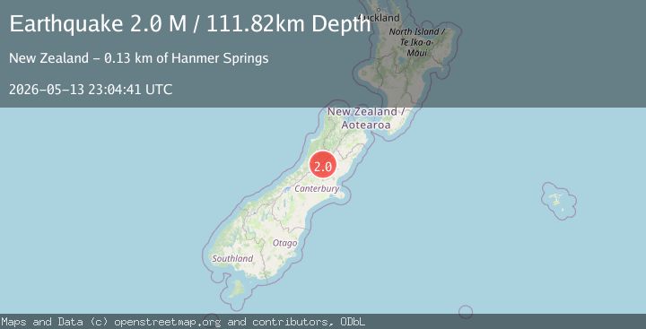Map of Hurunui District, New Zealand