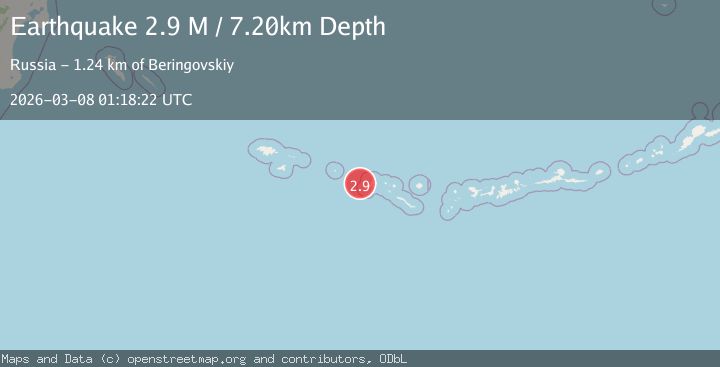 Map of Rat Islands, Aleutian Islands, Alaska