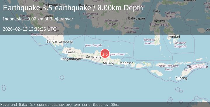 Map of Java, Indonesia