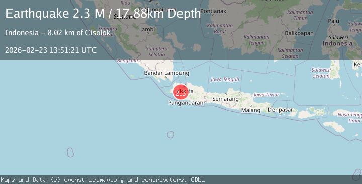 Map of Java, Indonesia