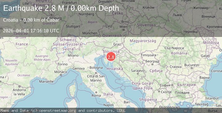 Map of Slovenia-Croatia border region