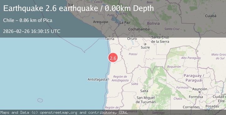 Map of Tarapaca, Chile
