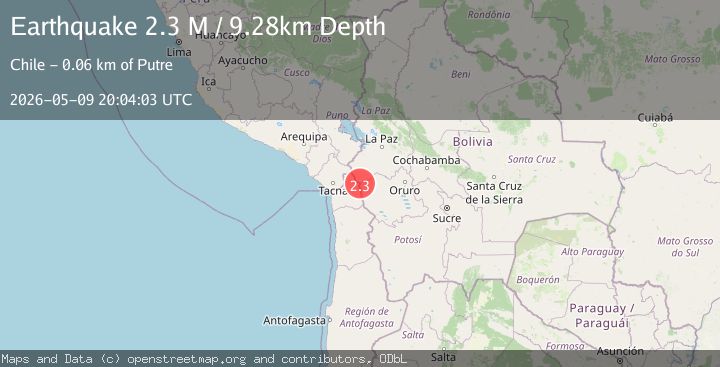Map of Tarapaca, Chile
