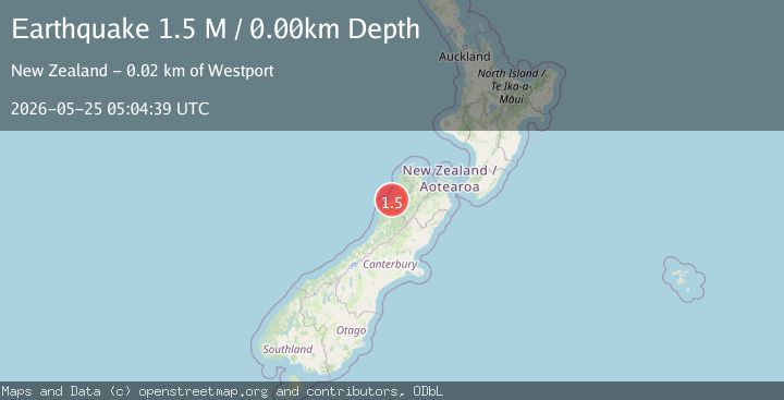 Map of Buller District, New Zealand