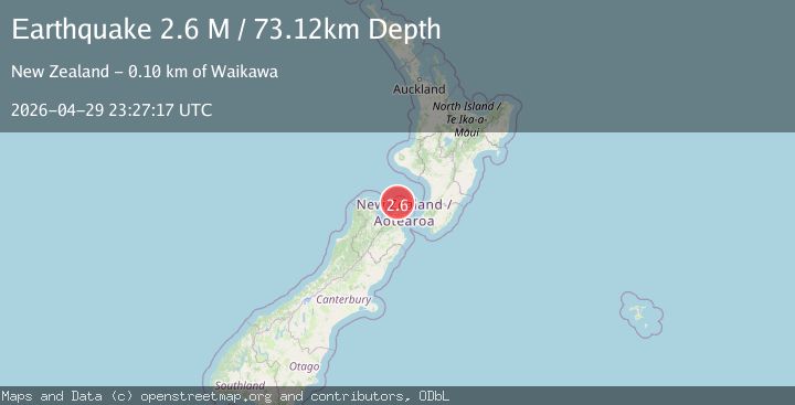 Map of Cook Strait, New Zealand