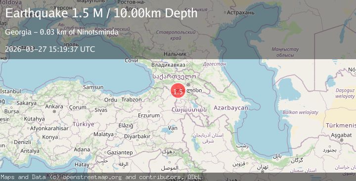 Map of Georgia (Sak'art'velo)
