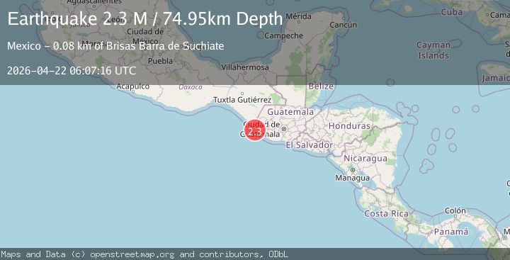 Map of offshore Chiapas, Mexico