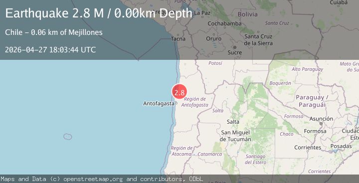 Map of Antofagasta, Chile