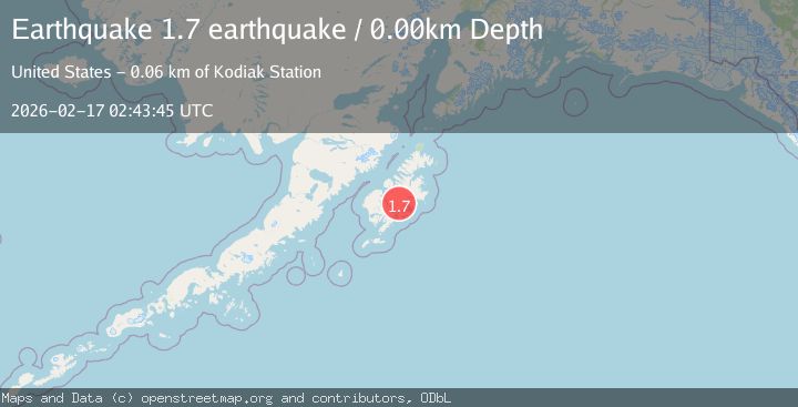 Map of Kodiak Island region, Alaska