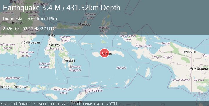 Map of Seram, Indonesia