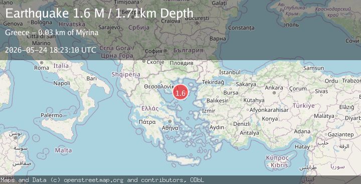 Map of Aegean Sea