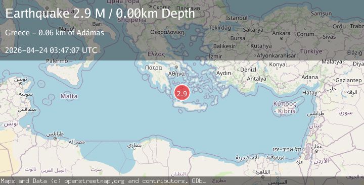 Map of Offshore southern Greece
