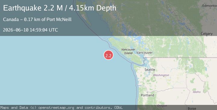Map of Vancouver Island, Canada region