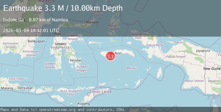 Map of Seram, Indonesia
