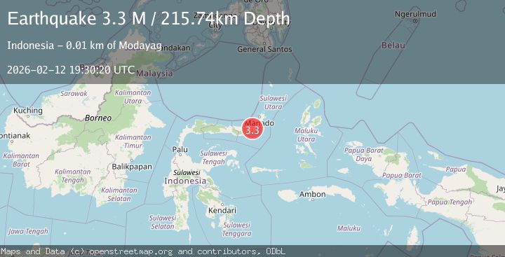 Map of Minahasa, Sulawesi, Indonesia