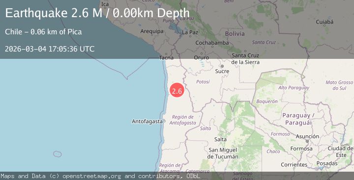 Map of Tarapaca, Chile