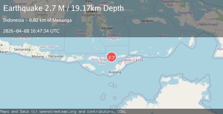 Map of Flores region, Indonesia