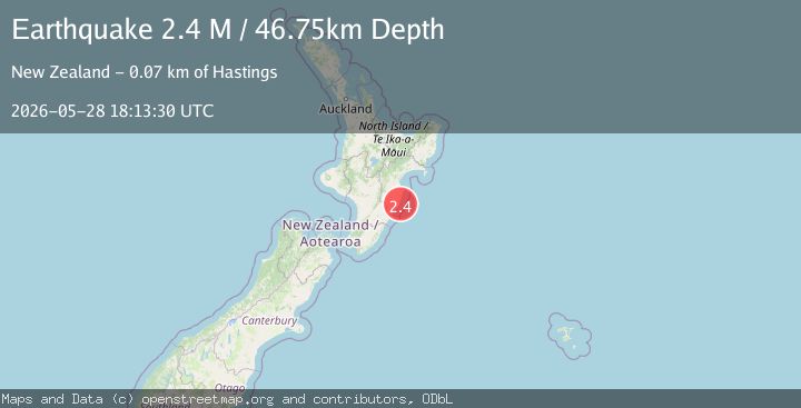 Map of North Island of New Zealand