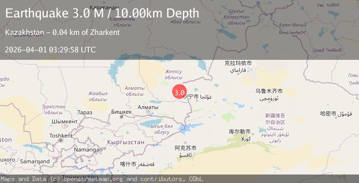 Map of eastern Kazakhstan