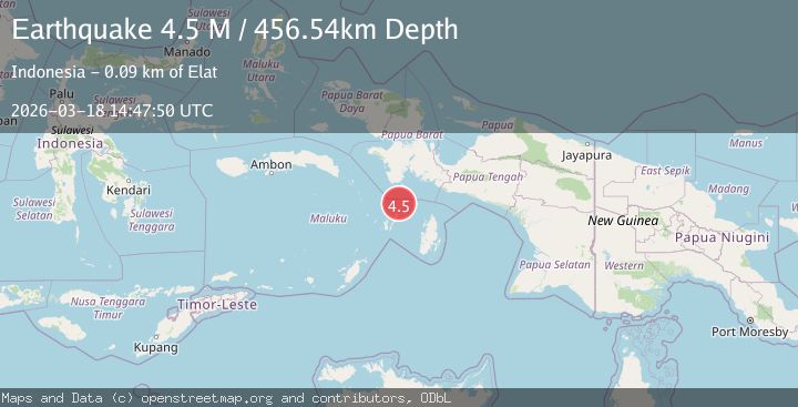 Map of Papua region, Indonesia
