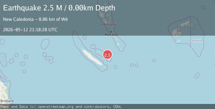 Map of Loyalty Islands, New Caledonia