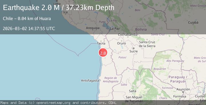 Map of Tarapaca, Chile