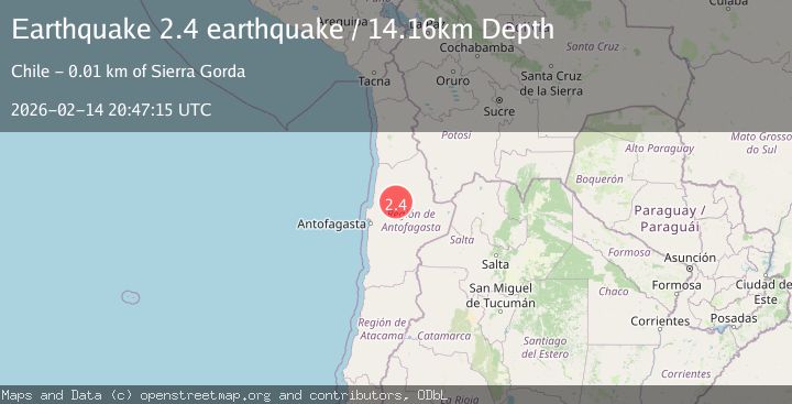 Map of Antofagasta, Chile