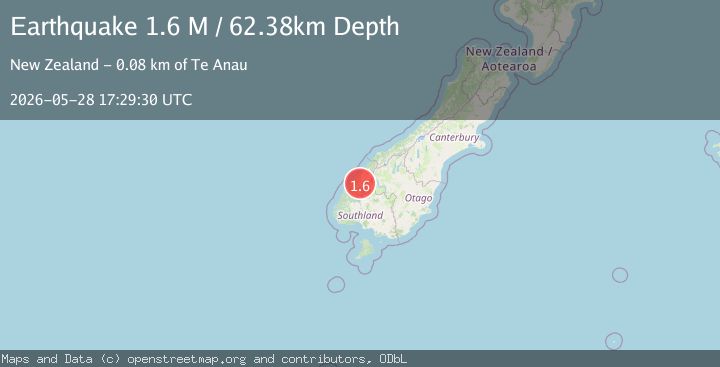 Map of Southland District, New Zealand