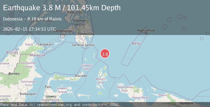 Map of north of Halmahera, Indonesia