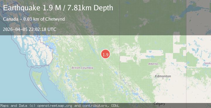 Map of British Columbia, Canada