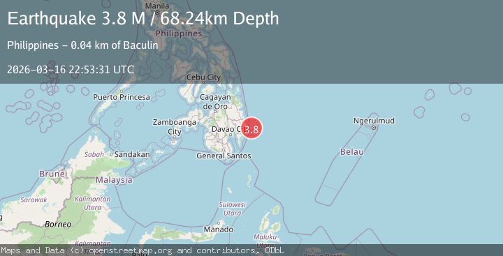 Map of Mindanao, Philippines