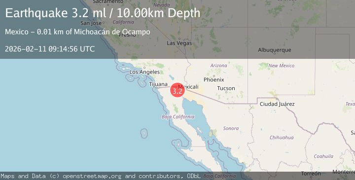 Map of California-Baja California border region