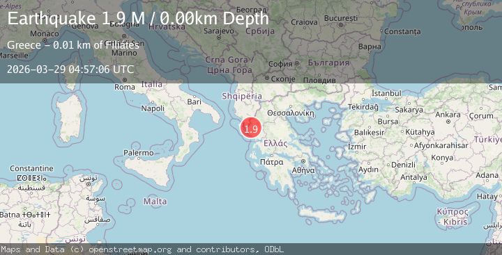 Map of Greece-Albania border region