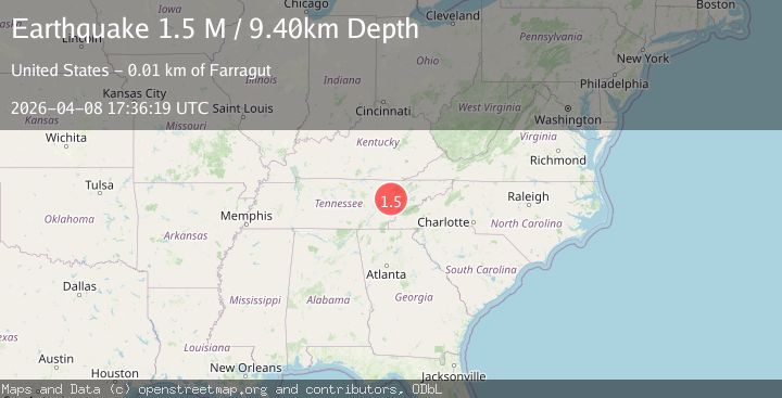 Map of eastern Tennessee