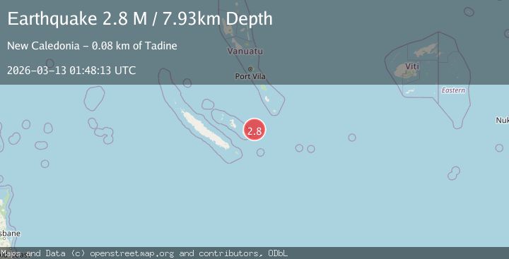 Map of Loyalty Islands, New Caledonia