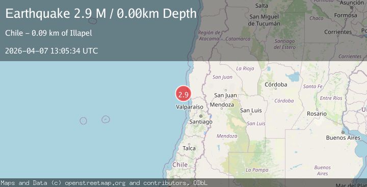Map of offshore Coquimbo, Chile