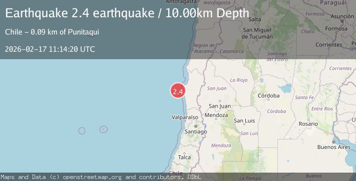 Map of offshore Coquimbo, Chile