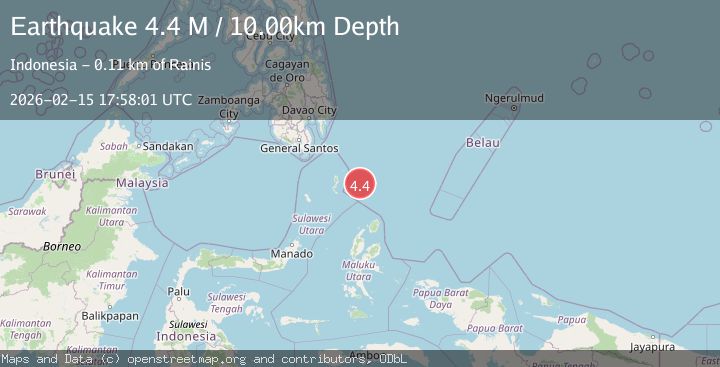 Map of north of Halmahera, Indonesia