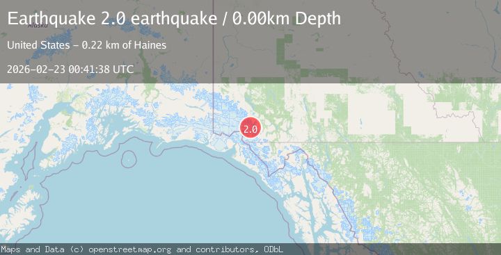 Map of Southern Yukon Territory, Canada